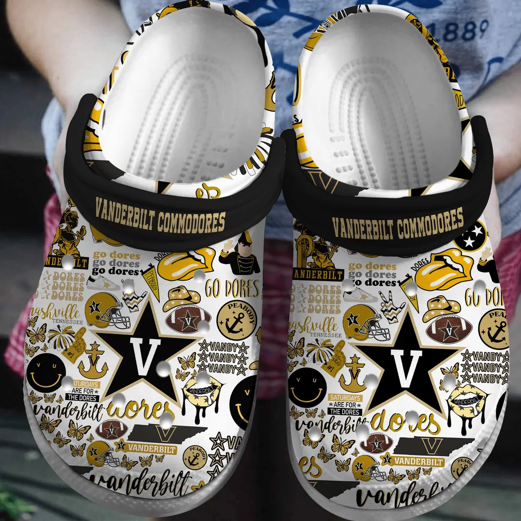 Vanderbilt Commodores 2025 NCAA Sport Crocs Clogs, Vanderbilt Commodores Crocs - GNL146205
