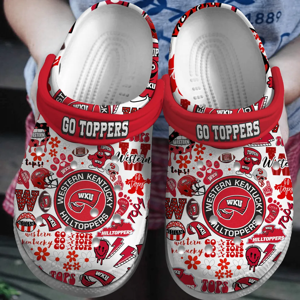 Western Kentucky Hilltoppers 2025 NCAA Sport Crocs Clogs, Western Kentucky Crocs