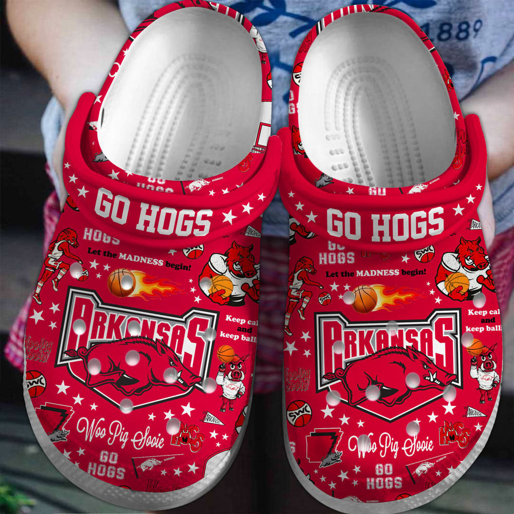 Arkansas Razorbacks football NCAA Crocs Clogs Crocband Shoes Comfortable For Men Women ans kids