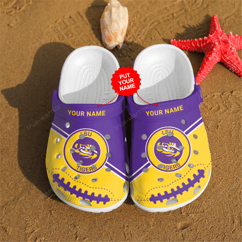LSU Tigers Football Crocs NCAA Crocs Clogs Shoes For Men Women and Kids
