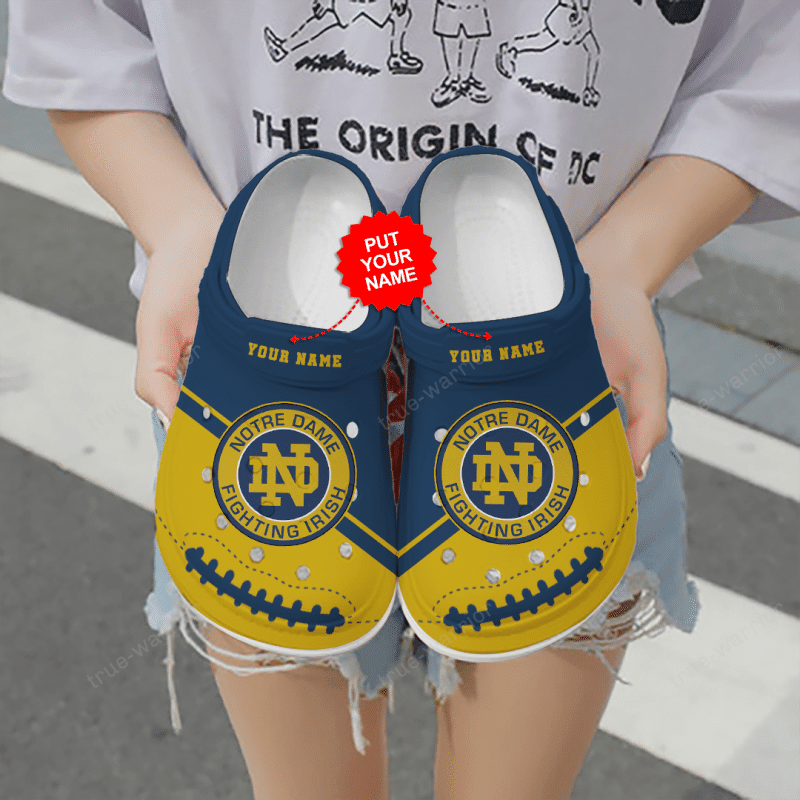 Notre Dame Fighting Irish Football Crocs NCAA Crocs