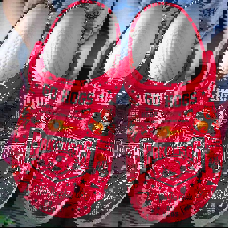 Arkansas Razorbacks Ncaa Crocs Clogs Croc band shoes