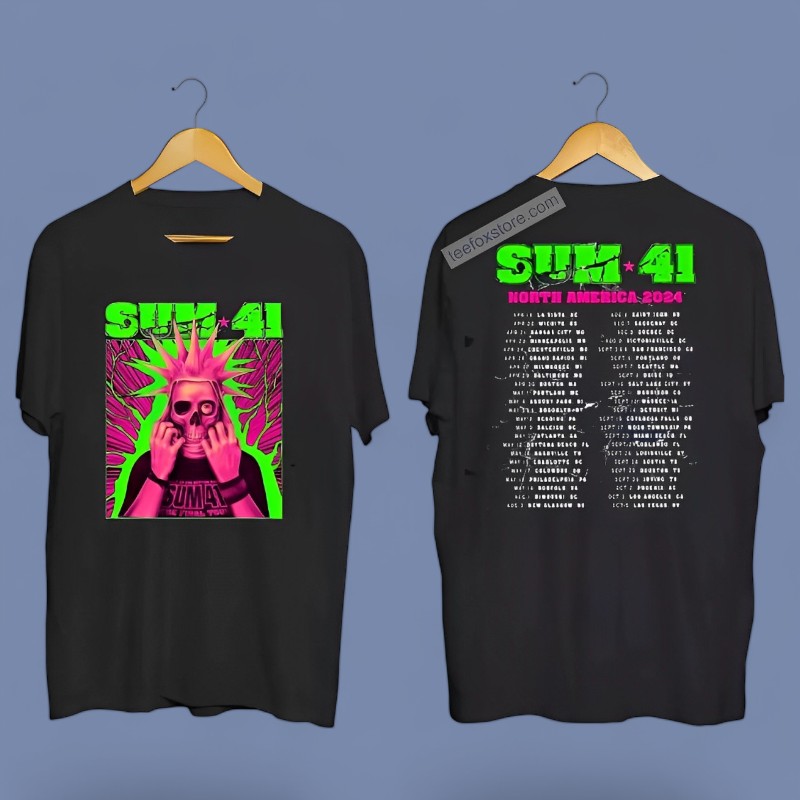 Sum 41 Tour Of The Setting Sum Tour 2025 Unisex Shirt, Sum 41 Tour T-shirt