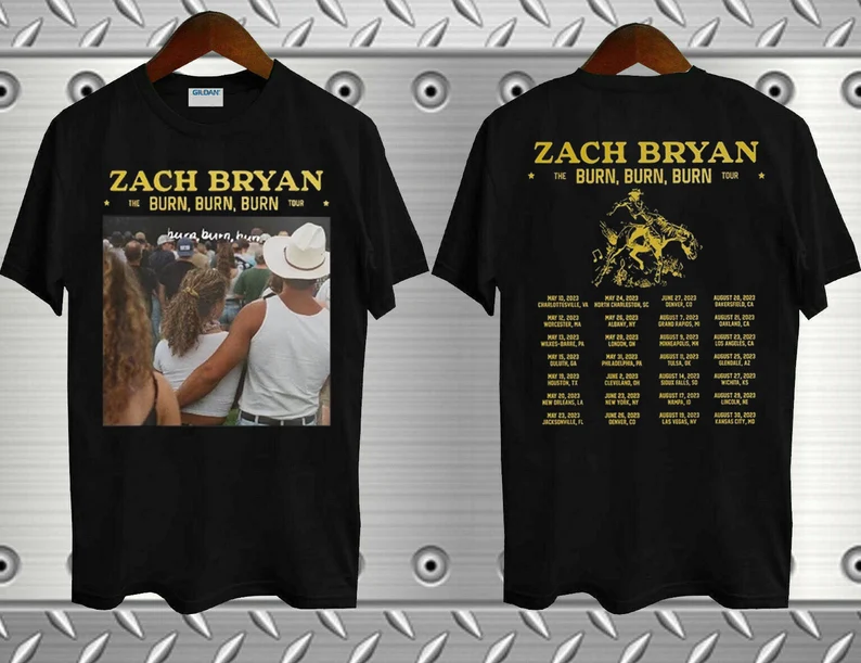Zach Bryan Burn Burn Burn The Tour Shirt, Zach Bryan Burn T-shirt