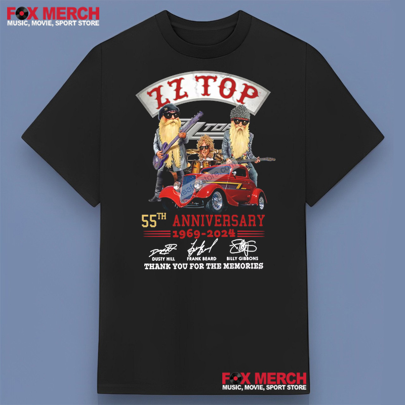 Zz Top 55Th Anniversary 1969 Signatures Graphic Shirt, Zz Top 55Th T-shirt