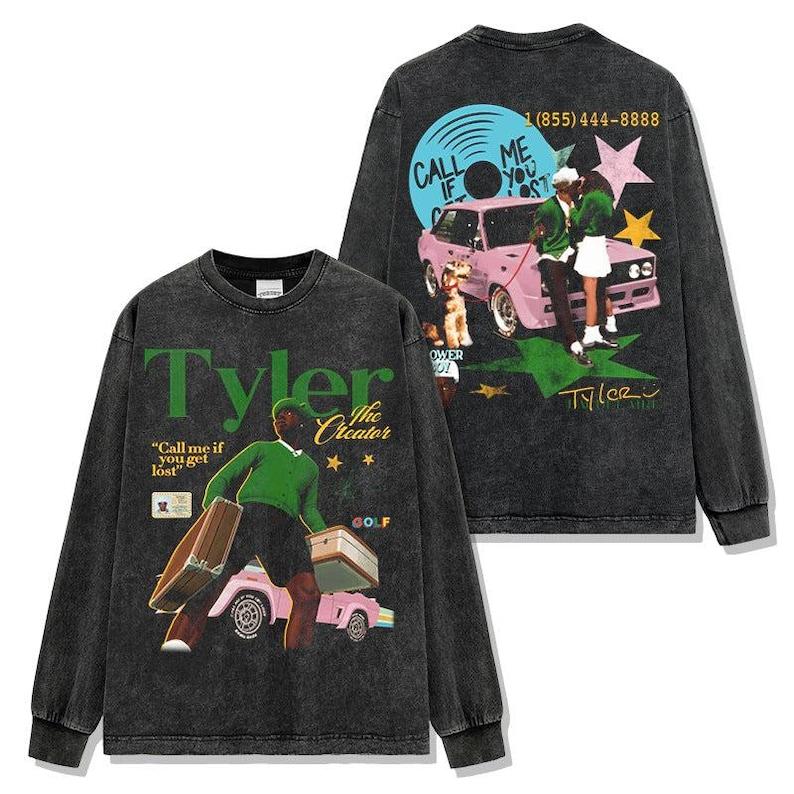 Tyler The Creator Vintage Gildan 18000 Sweatshirt, Chromakopia Grunge Graphic Apparel
