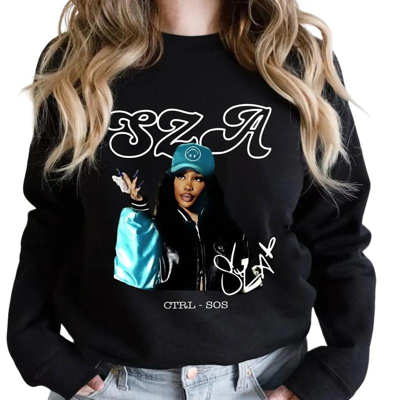 Sza Music Merch Sweater, Sza Sos Album 90S Tee