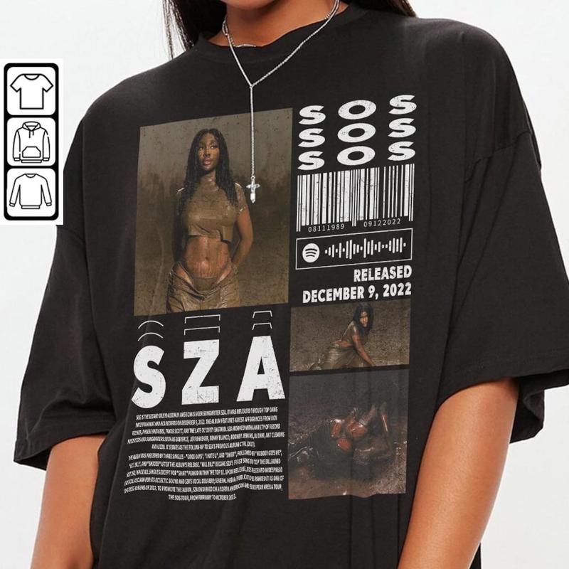 Sza Music Merch Shirt, Sza Sos Album 90S Tee, Sza Tour Rapper Gift Bootleg Inspired Tshirt