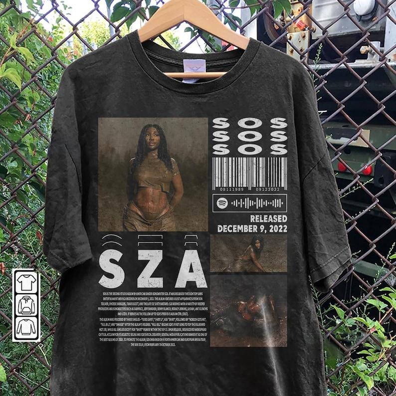 Sza Music Merch Shirt, Sza Sos Album 90S Tee, Sza Tour Rapper Gift Bootleg Inspired Sweatshirt