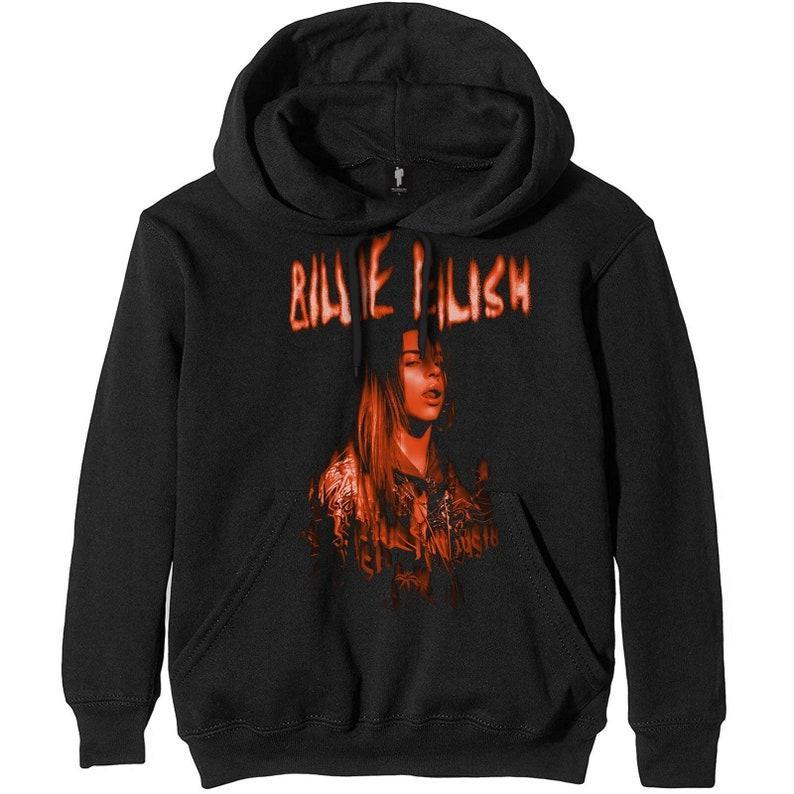 Vintage Billie Eilish Unisex Hoodie Spooky Logo Hoodie