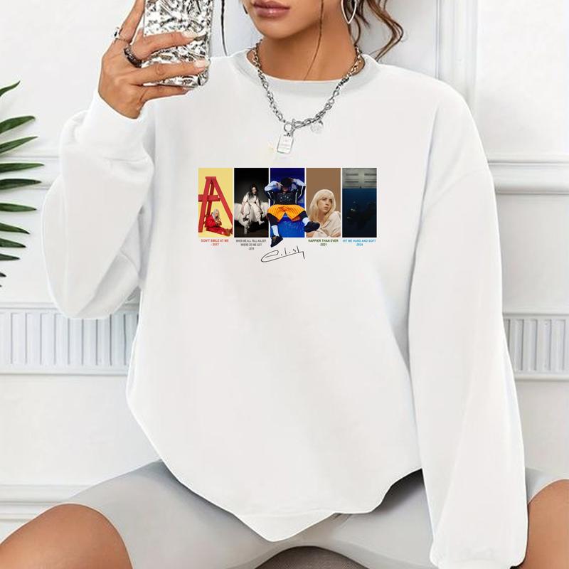 Vintage Billie Eilish Albums Sweater, Hit Me Hard And Soft Billie Eilish Sweater
