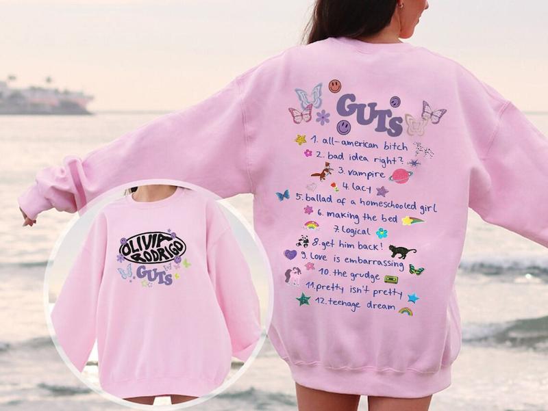 Vintage Guts Album Olivia Tour Sweater, Olivia Rodrigo Sweater
