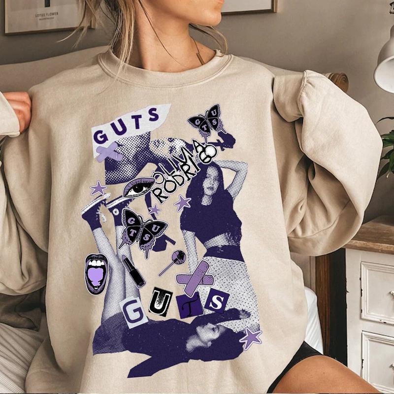 Vintage Olivia Rodrigo Guts Album Sweatshirt, Oli-Via Sour Tour Sweatshirt