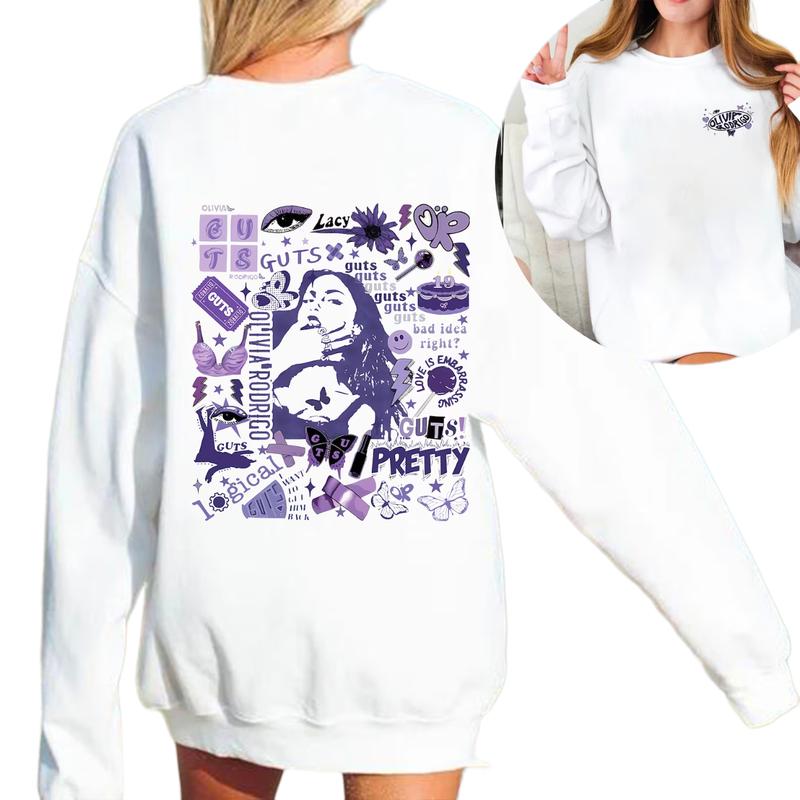 Vintage Olivia Rodrigo Guts Tour Sweatshirt, Guts Tour Hoodie
