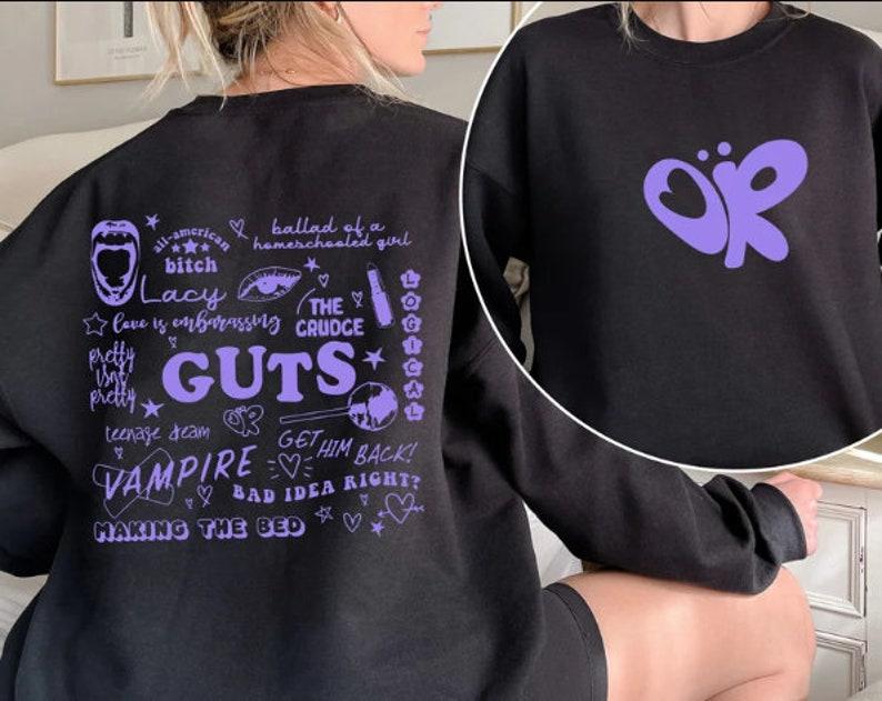 Vintage Olivia Rodrigo Guts Sweater, Olivia Rodrigo Guts Merch