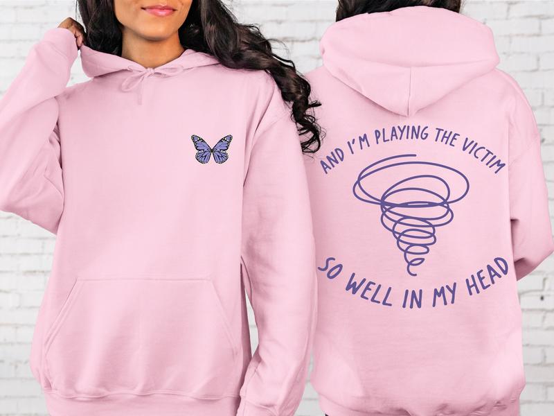 T-Shirt Billie Eilish Hit Me Hard And Soft Red And White