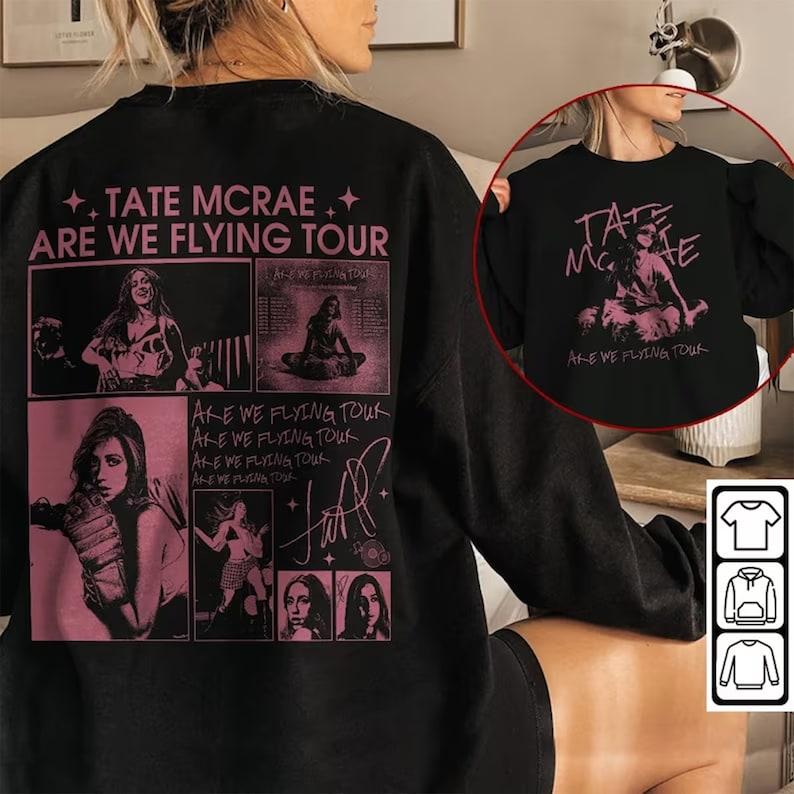 Tate Mcrae Are We Flying Tour Music Sweater, 2 Sides