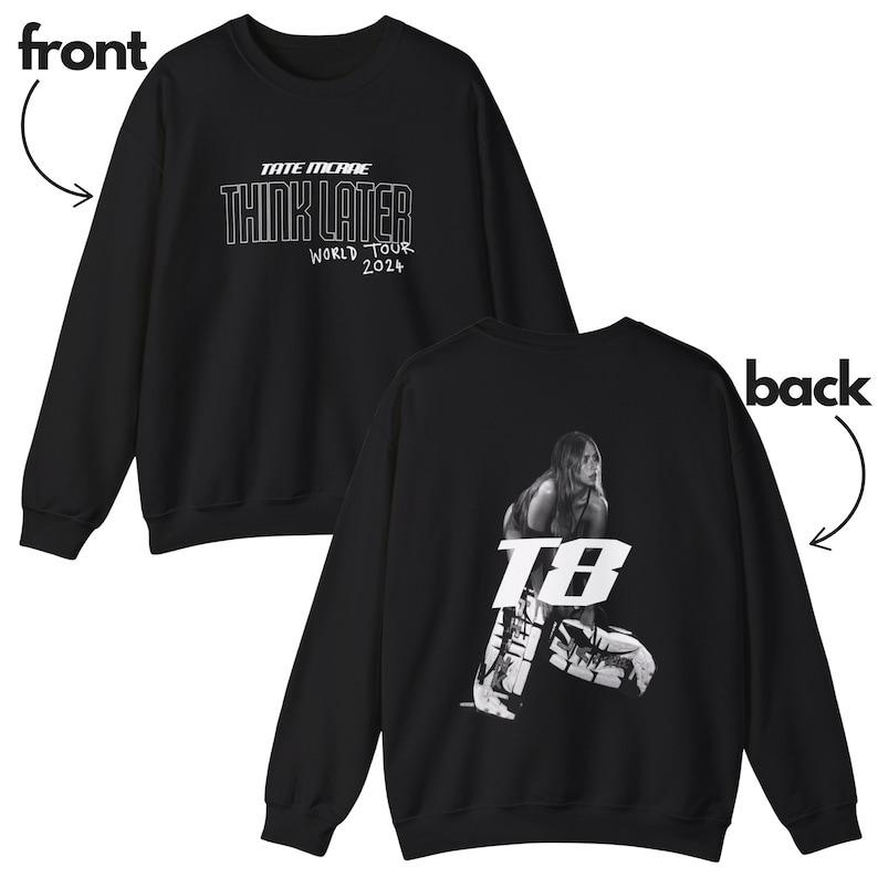 Tate Mcrae Thoughts After Purchase Double Sided Sweatshirt, Tate Mcrae Merchandise Crewneck Sweater