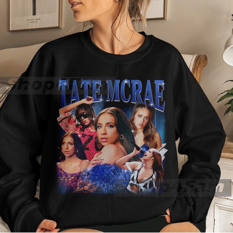 Tate Mcrae The Think Later 90S Sweater, Bootleg Music Vintage Y2K Concert