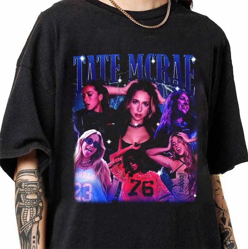 Vintage T Ate Mcrae The Think Later 90S Shirt, Tate Mcrae Tour Shirt