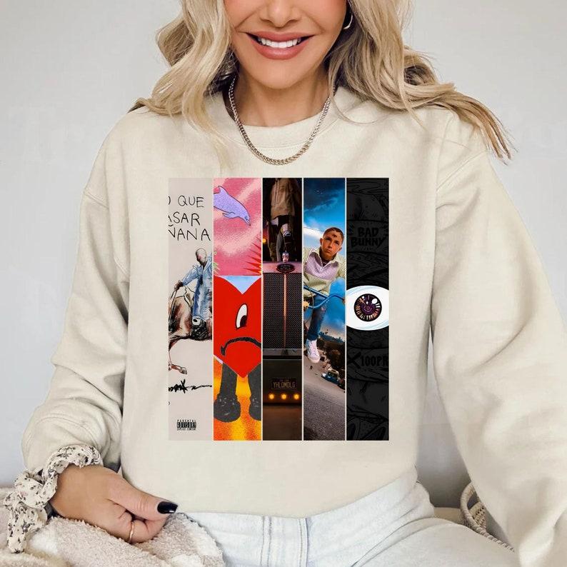 Vintage Bad Bunny Most Wanted Tour Sweatshirt, Nadie Sabe Lo Que Va A Pasar Maana