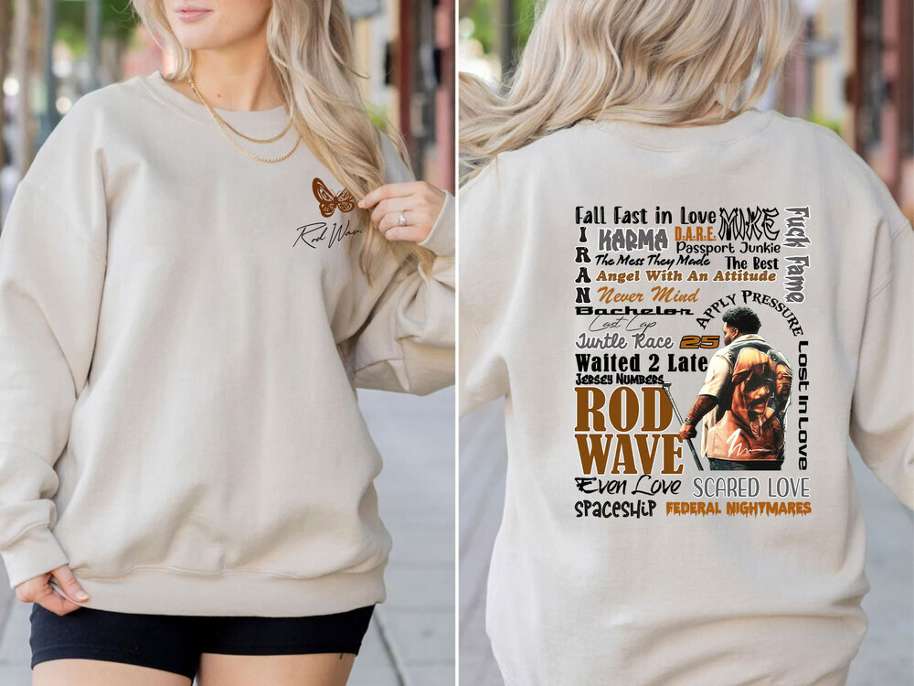 Vintage Rod Wave Last Lap Track List Sweatshirt, Rod Wave Merch, Last Lap Album Merch