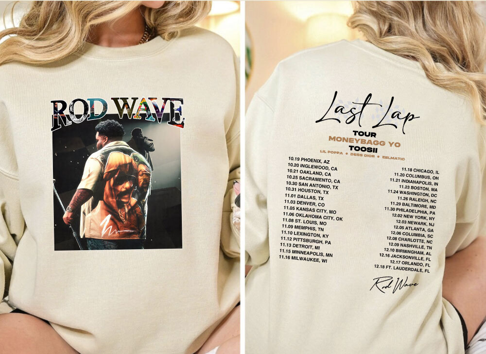 Vintage The Last Lap Schedule Rod Wave Sweater, Rod Wave The Last Lap Merch
