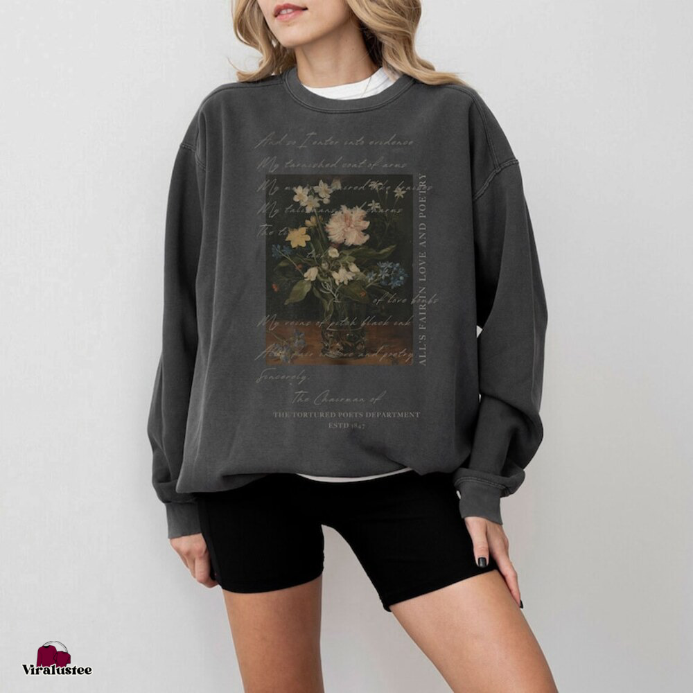 Vintage Taylor Swift Tortured Poets Department Sweatshirt, Ttpd Merch, Swifties Gifts