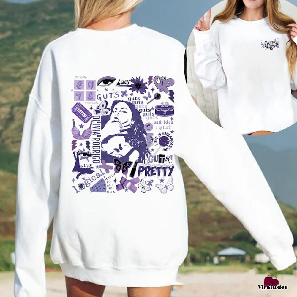 Vintage Olivia Rodrigo Guts Tour 2024, Customized Personalized Sweatshirt