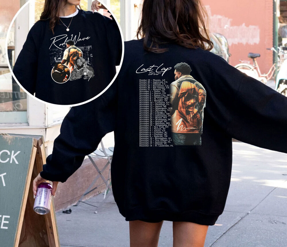 Vintage Rod Wave Last Lap Tour Schedule Sweatshirt, Rod Wave Sweatshirt, Rapper Sweater For Fans