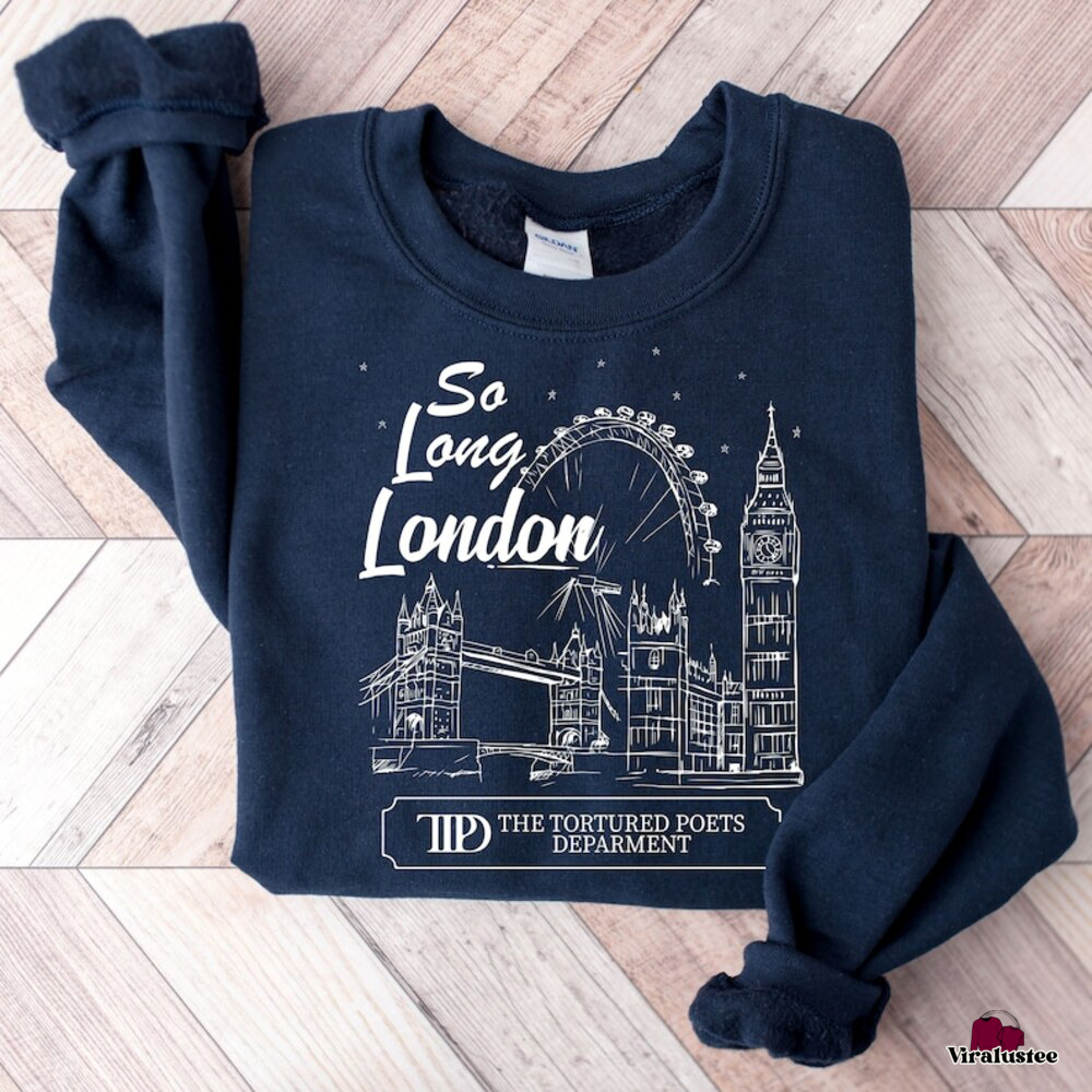 Vintage So Long London The Tortured Poets Department Sweater, Ttpd Sweater, Taylor Swift Sweatshirt