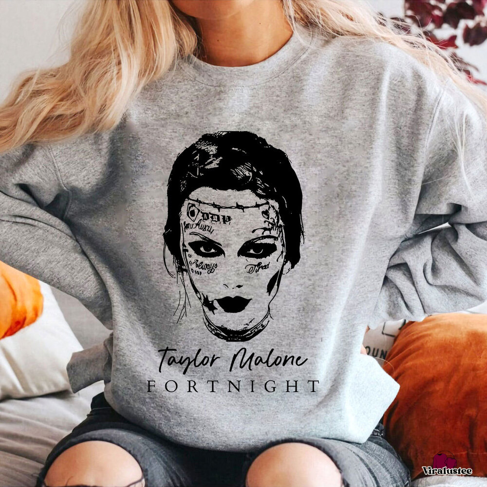 Vintage The Tortured Poets Department Fortnight Sweater, Taylor Swift And Post Malone Sweatshirt
