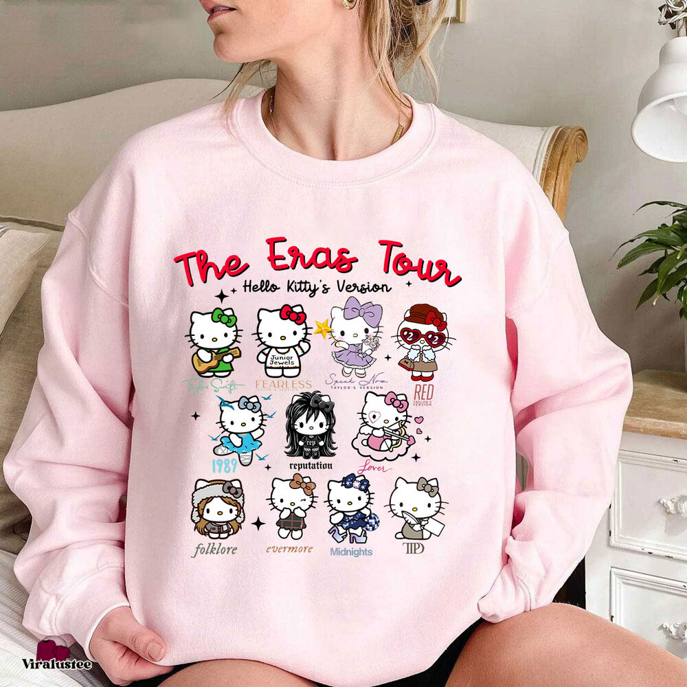 Vintage Taylor Swift Eras Tour Hello Kitty Version Sweater, Taylor Swift Sweatshirt