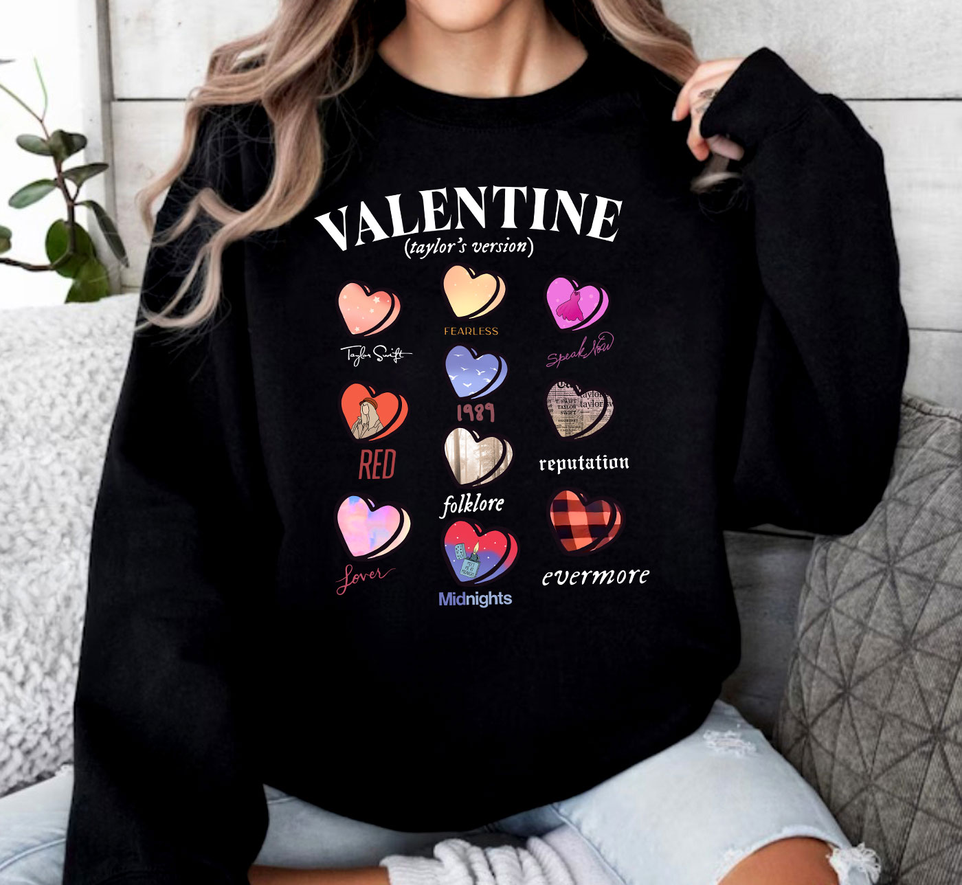 Taylor Swift Album Valentine Taylor's Version Sweatshirt, Taylor's Version Sweater