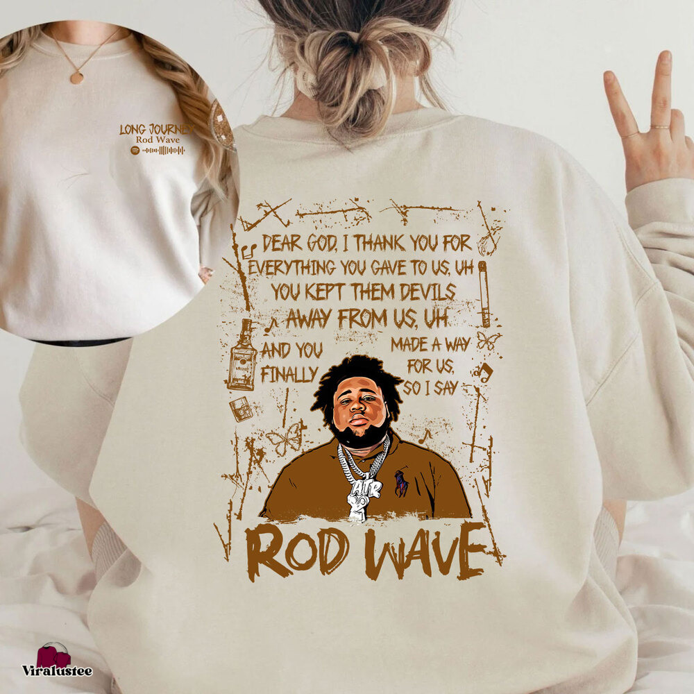 Vintage Long Journey Rod Wave Sweatshirt, Nostalgia Sweater