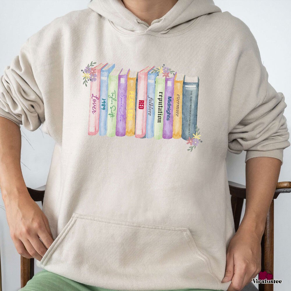 Vintage Taylor Swift Album Books Hoodie, Taylors Version T Hoodie