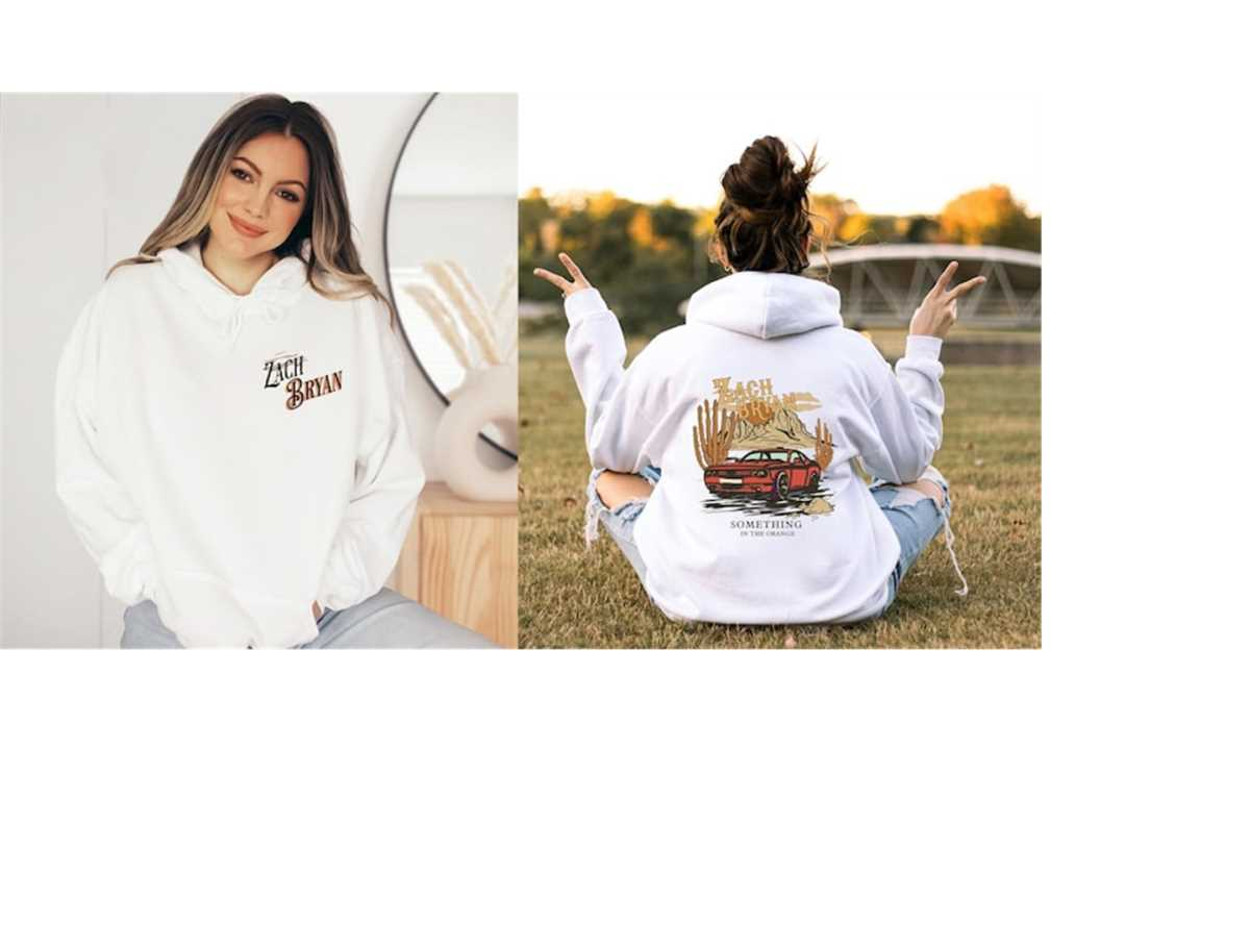 Zach Bryan Front And Back Printed Hoodie, Something In The Orange Hoodie