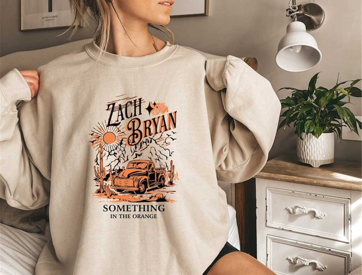Something In The Orange Zach Bryan Sweatshirt, Vintage Zach Bryan Fan Gift