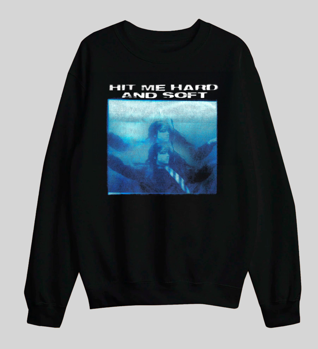 Sweatshirt Buzo Basico Dtg Oversize-Hit Me Hard Distress Billie Eilish