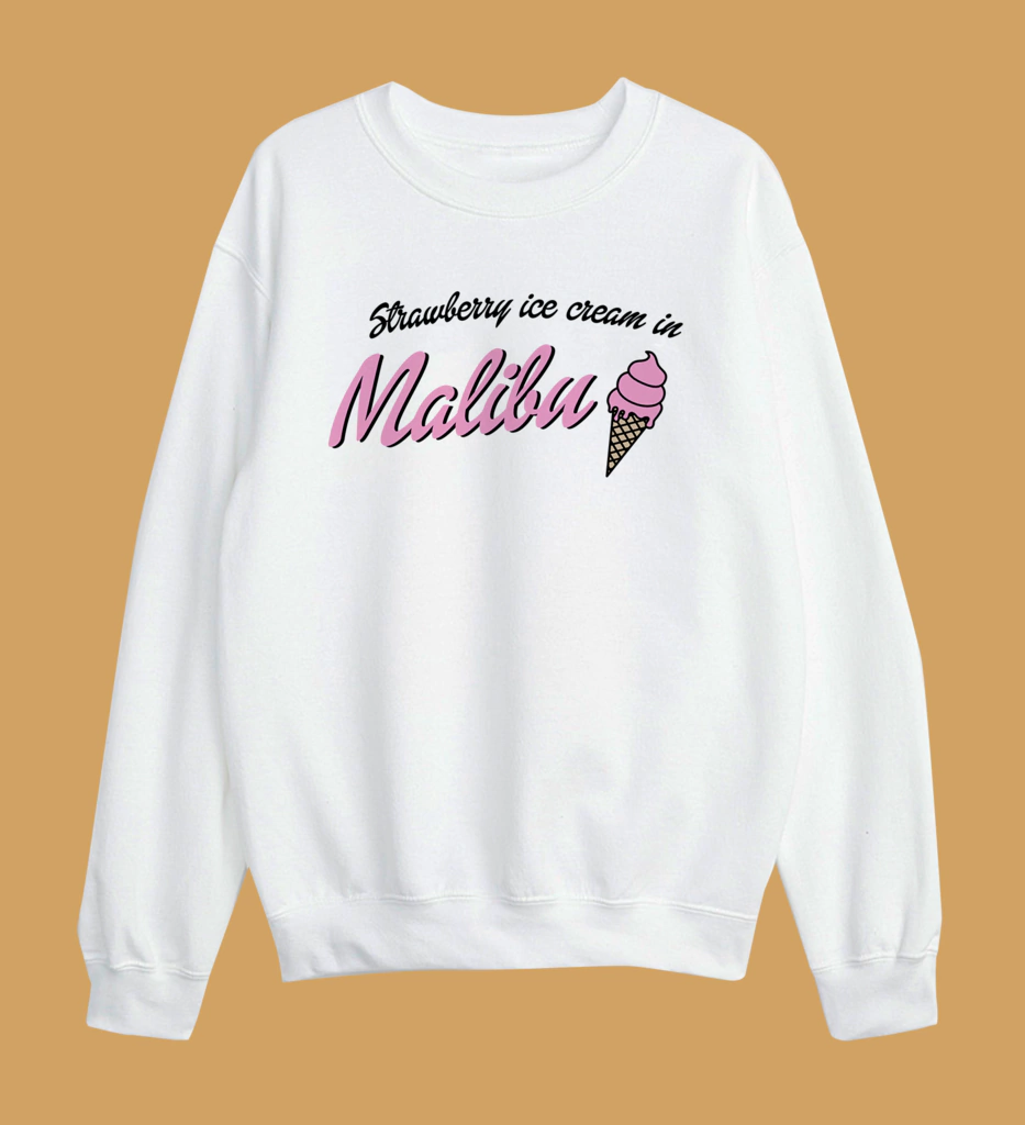 Sweatshirt Strawberry Ice Cream In Malibu Olivia Rodrigo