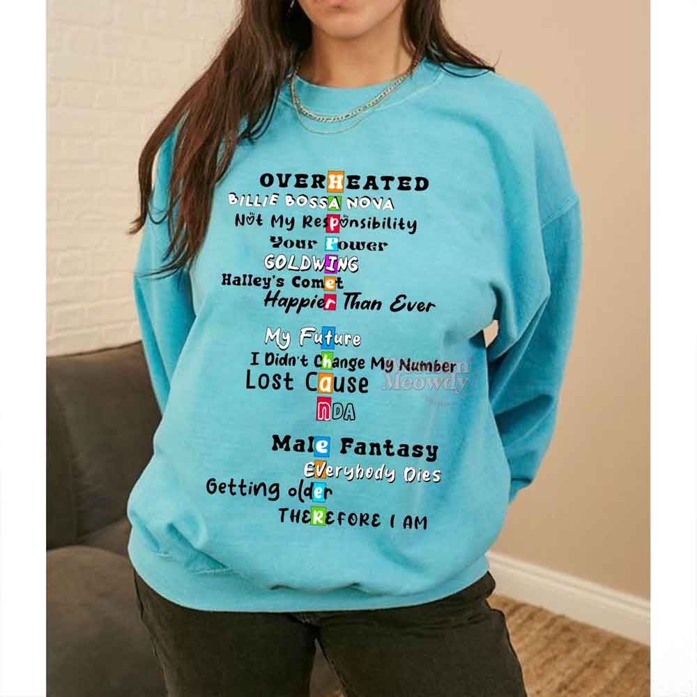 Sweatshirt Billie Eilish Happier Than Ever Songs