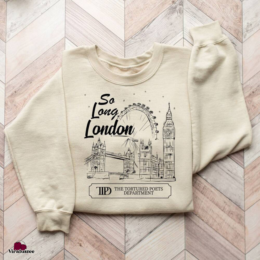 Vintage So Long London The Tortured Poets Department Sweater, Ttpd Sweater, Taylor Swift Sweatshirt