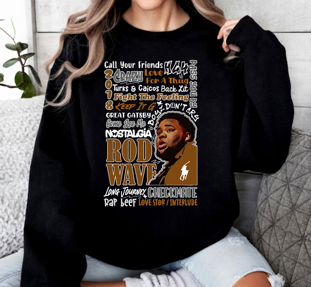 Vintage Rod Wave Nostalgia Track List Sweatshirt, Rod Wave Merch