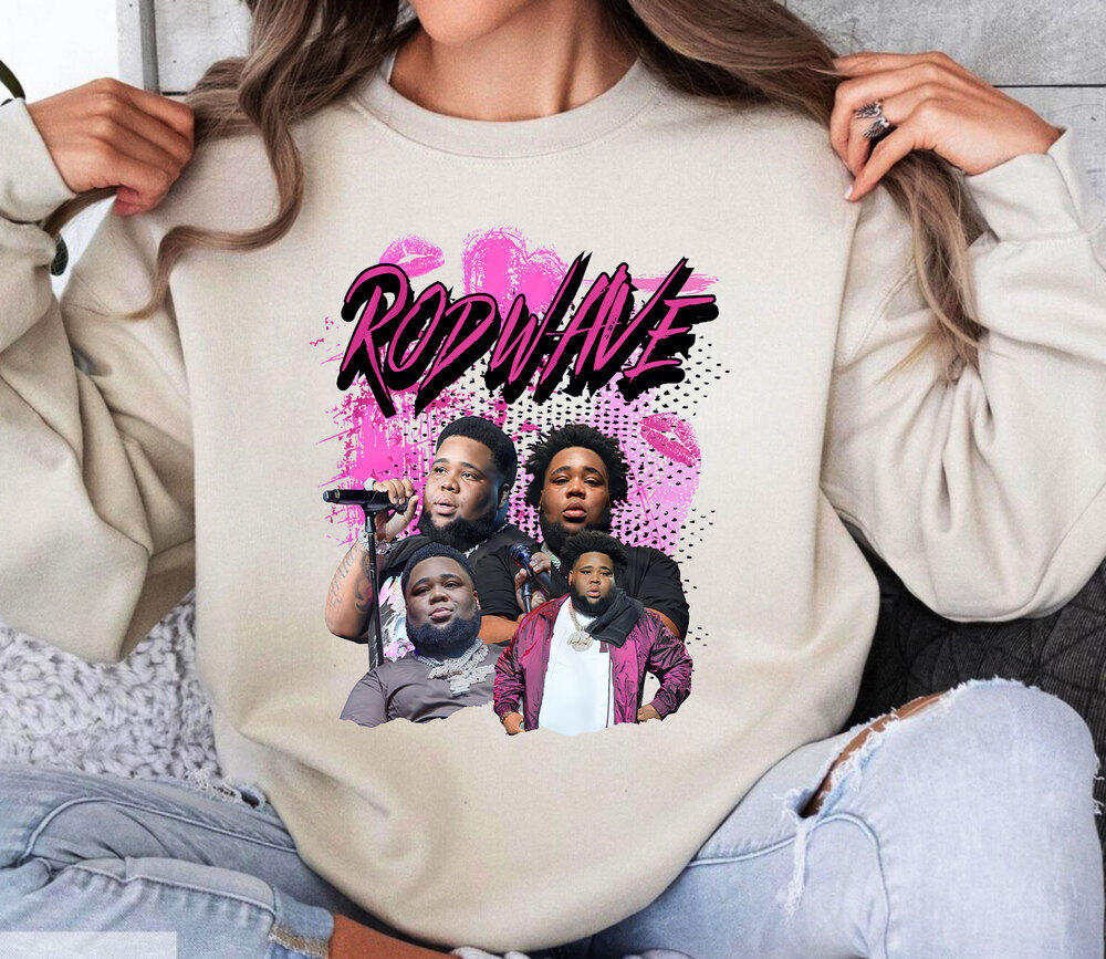 Sweatshirt Rod Wave In Pink Graphic Tee, Rod Wave Merch