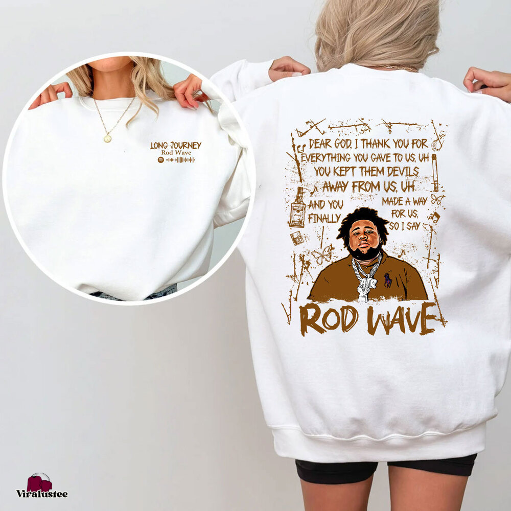 Vintage Long Journey Rod Wave Sweatshirt, Nostalgia Sweater
