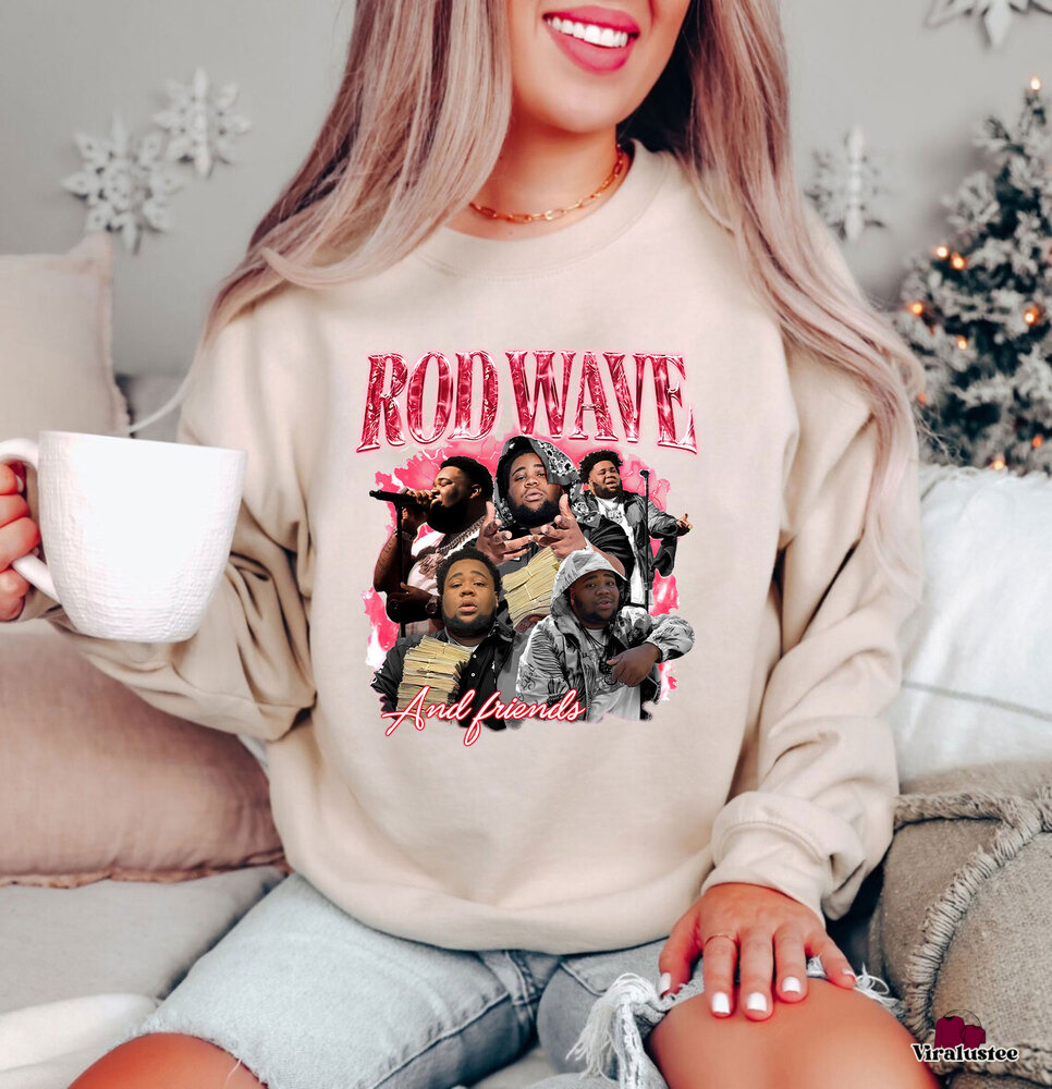 Vintage Rod Wave Nostalgia Tour Graphic Crewneck Sweatshirt, Rod Wave Tracklist Sweater
