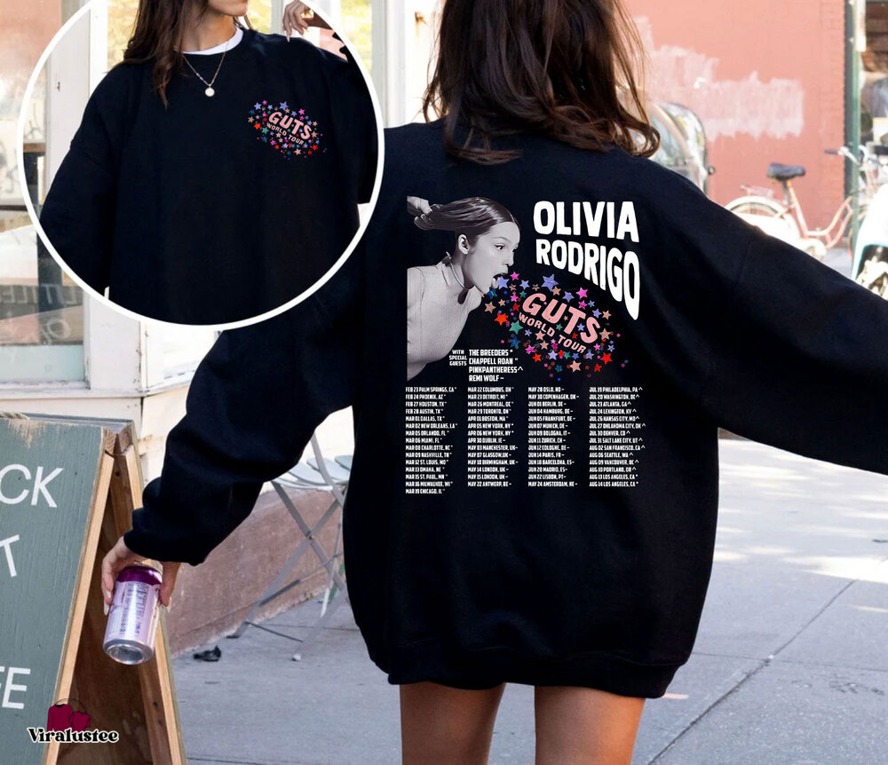 Vintage Guts Tour Schedule Olivia Rodrigo Sweater, Guts Tour Sweatshirt