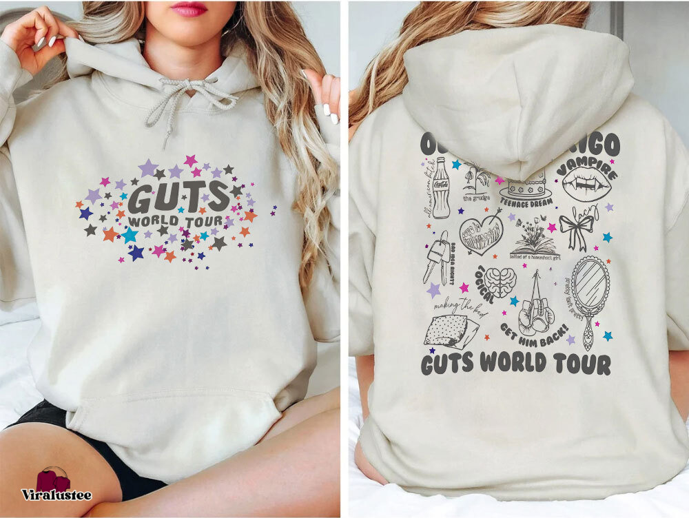 Vintage Guts Album Track List Olivia Rodrigo Hoodie, Guts World Tour Hoodie, Gift For Livies