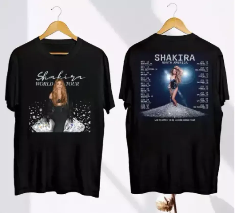 Shakira 2025 Tour Two Sides Unisex T-Shirt
