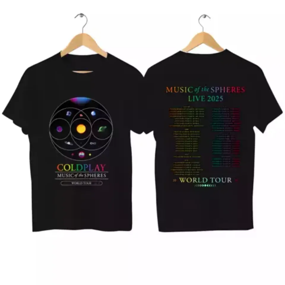 2025 Coldplay World Tour T-Shirt For Fans Double Sided